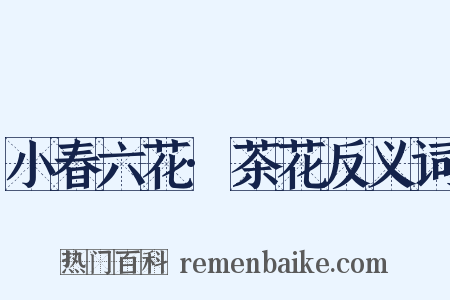 小春六花·茶花反义词是什么意思的图片